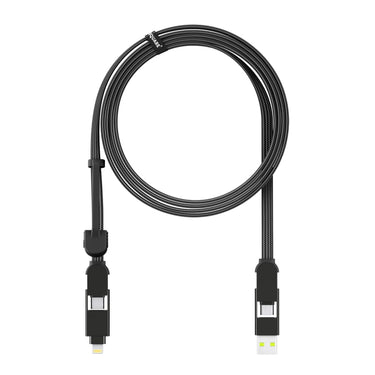 Rolling Square inCharge XL 100W 6 in 1 Travel Charging Cable 2M- Urban Black